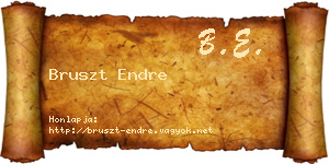 Bruszt Endre névjegykártya